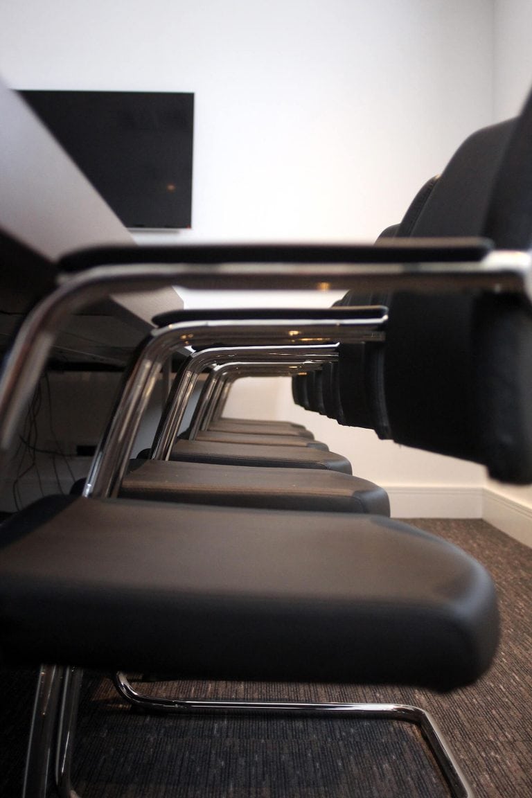 ABP cantilever chair black and chrome