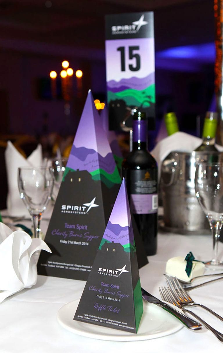 Charity Burns Supper event programme and raffle ticket Charity Burns Supper event programme and raffle ticket