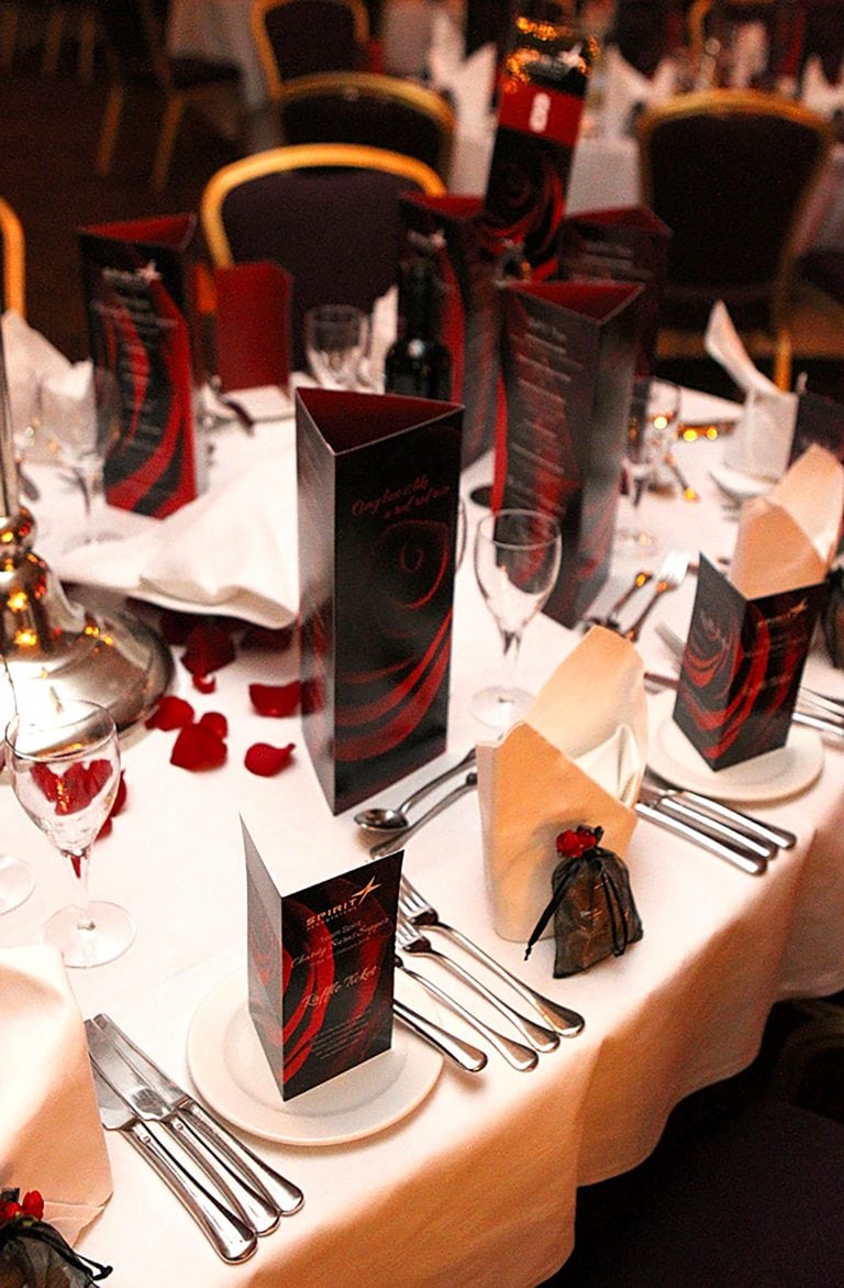 Robert Burns table setting design for Burns Supper